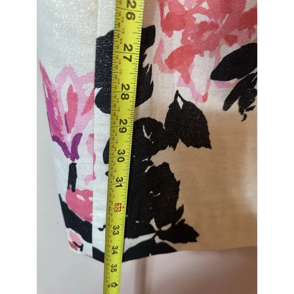 Lilly Pulitzer Dress Womens Size 8 White Strike Of Midnight Floral Jeweled Shift - Picture 12 of 16